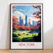 New York Retro Travel Illustration