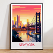 New York Souvenir Poster Print