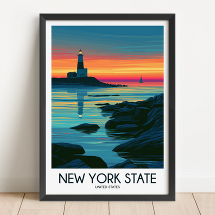 New York State Modern Travel Poster