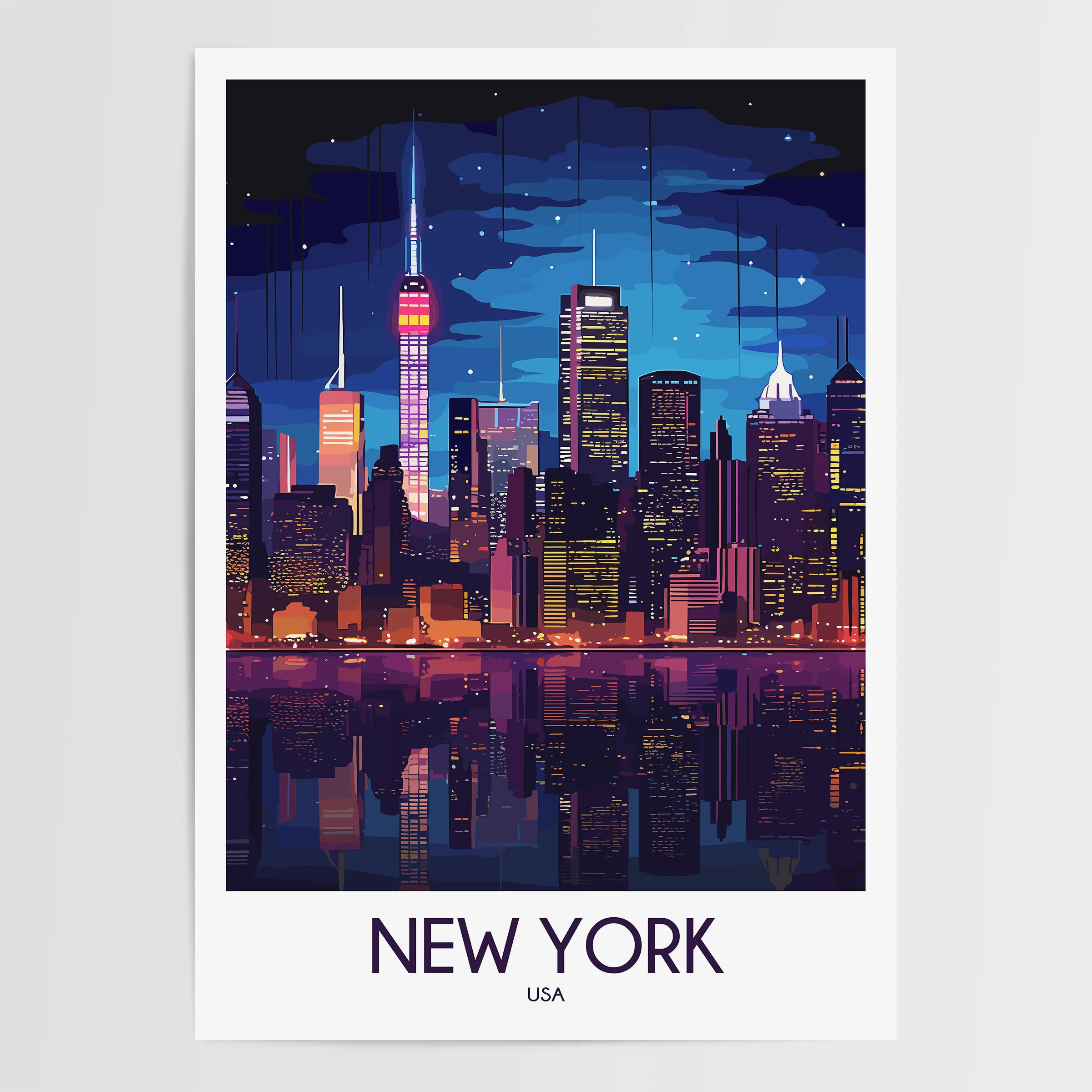 New York Vintage Style Print