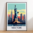 New York Vintage Style Print