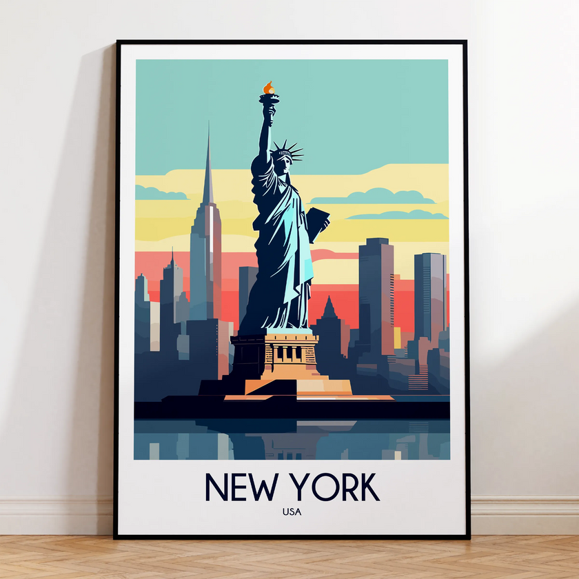 New York Vintage Style Print