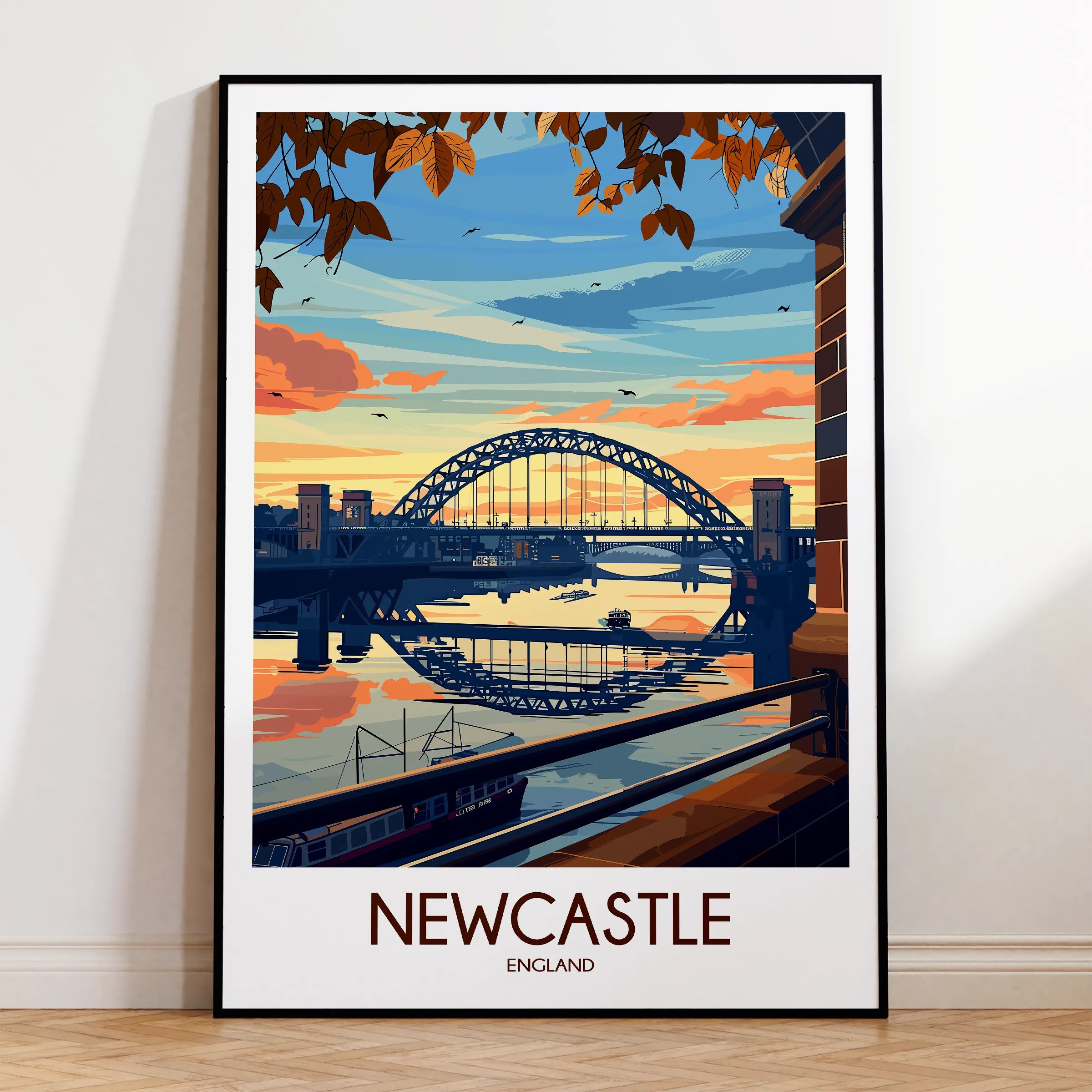Newcastle Modern Travel Poster
