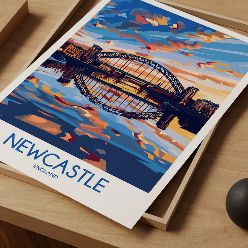 Newcastle Retro Travel Illustration