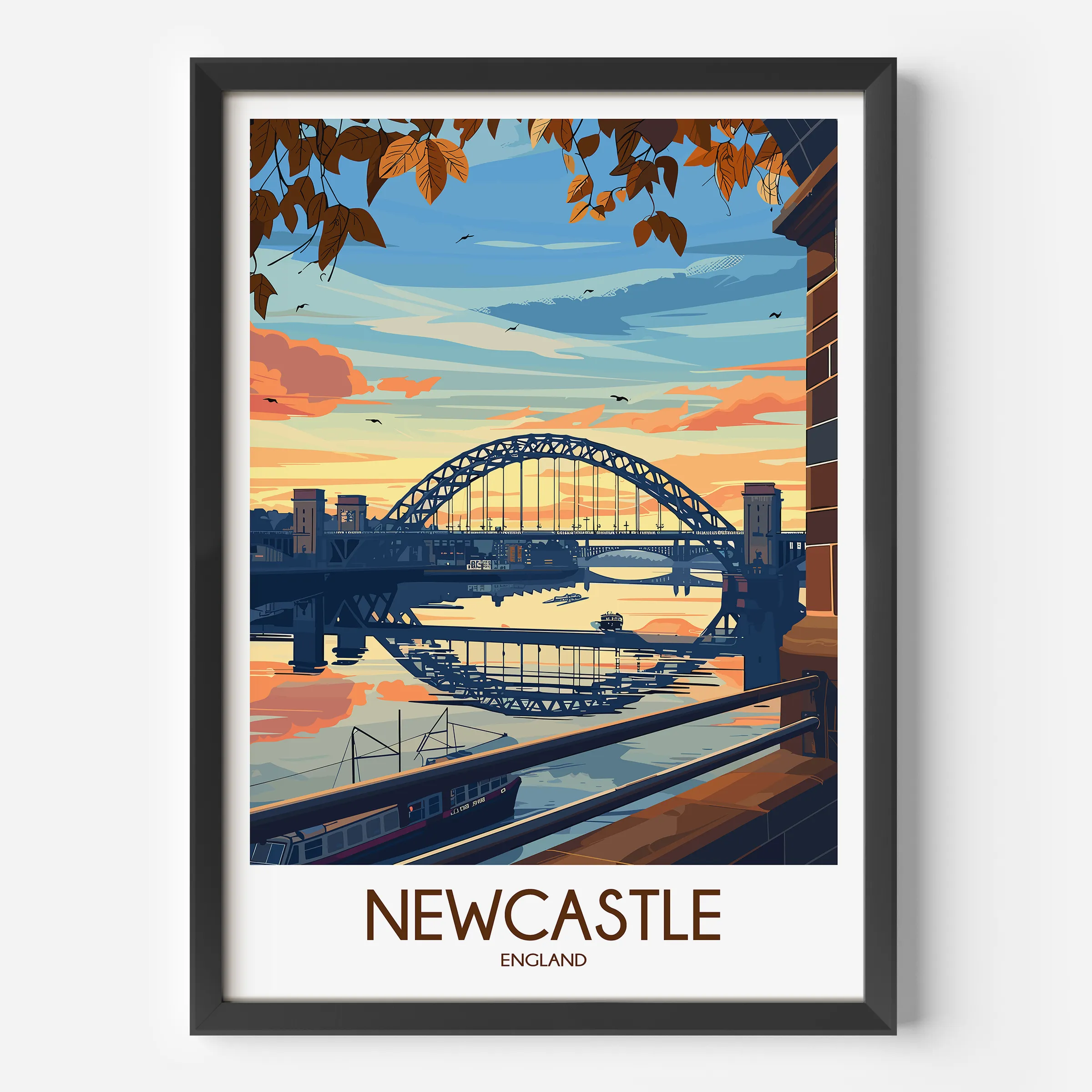 Newcastle Vintage Style Print