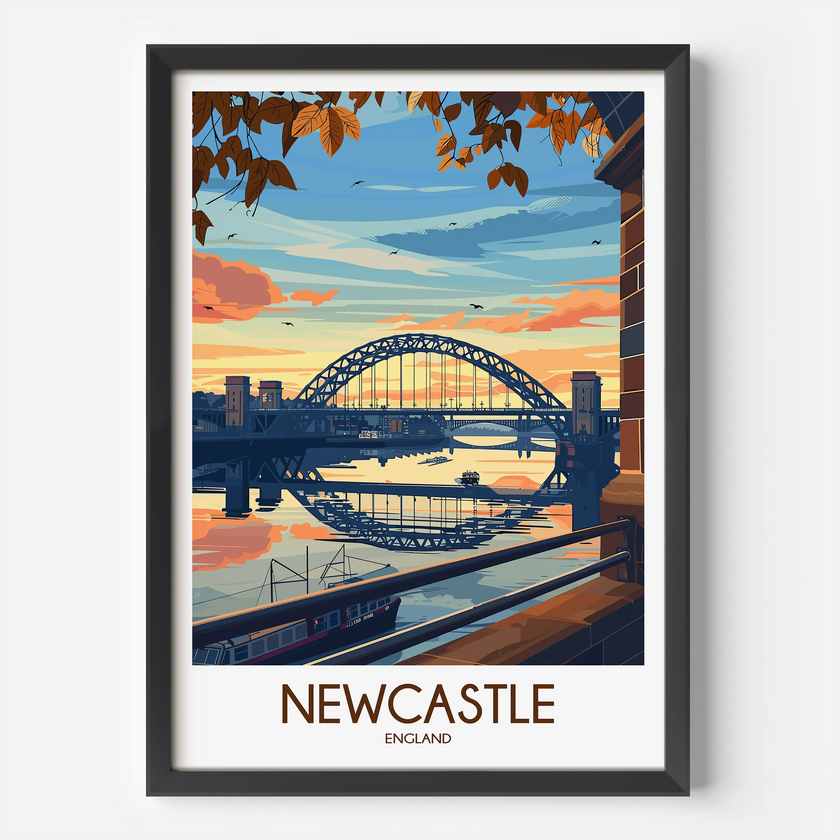 Newcastle Vintage Style Print