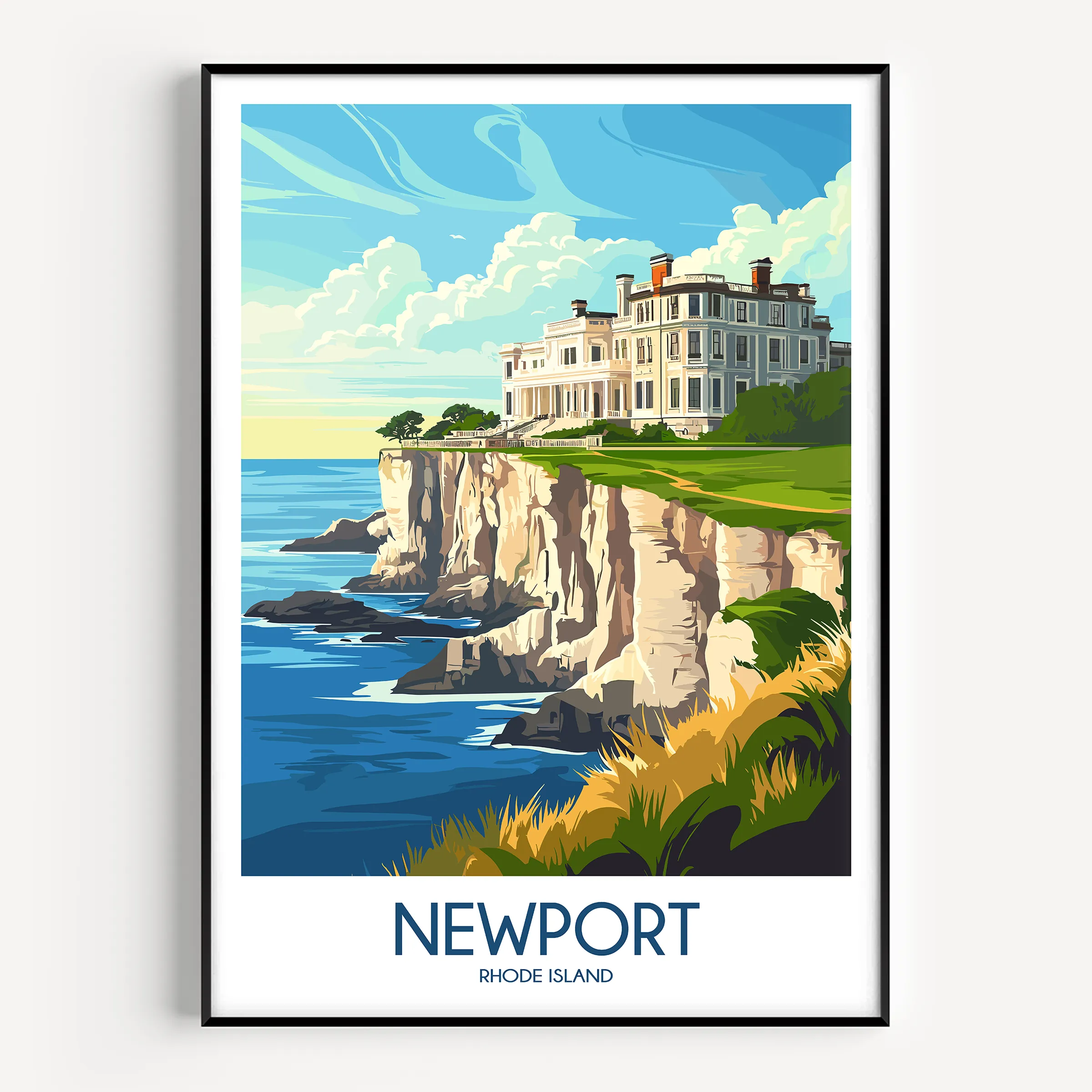 Newport Modern Travel Poster