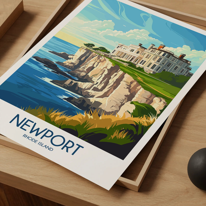 Newport Retro Travel Illustration
