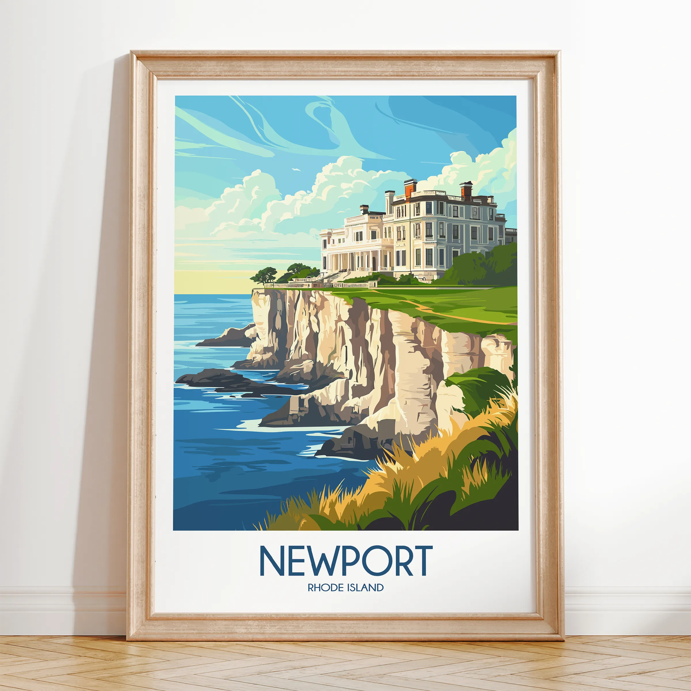 Newport Vintage Style Print