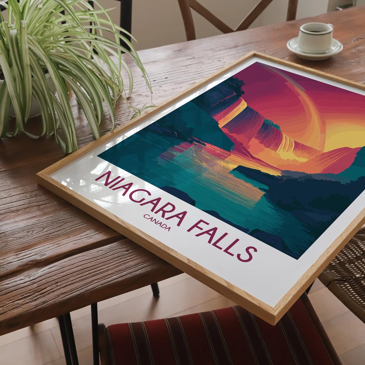 Niagara Falls Modern Travel Poster