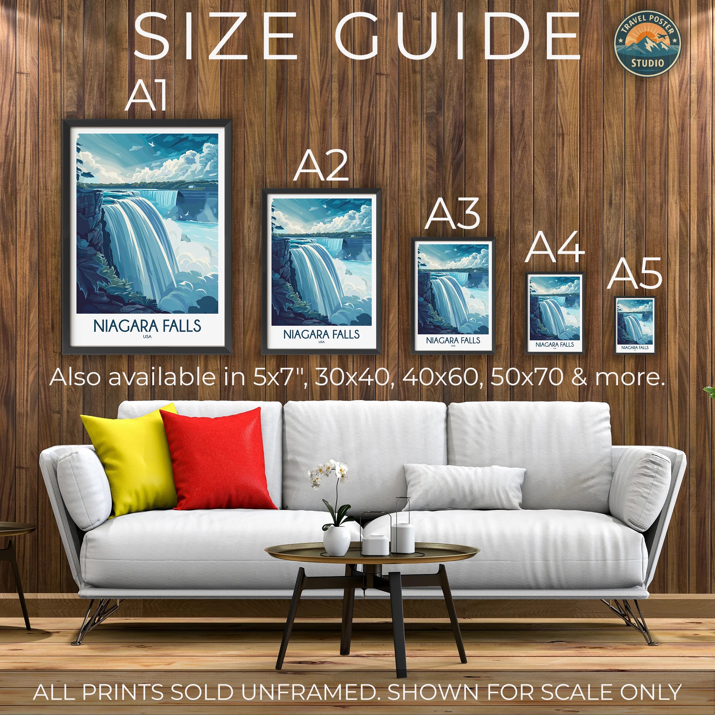 Niagara Falls Modern Travel Poster