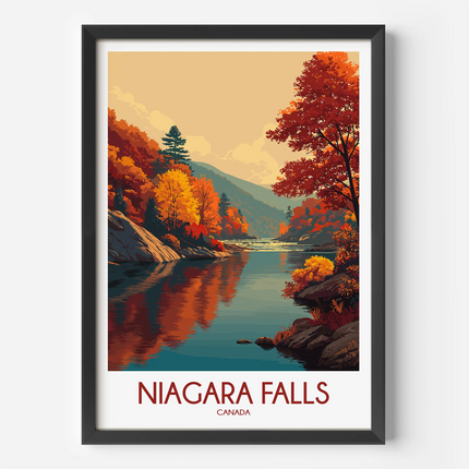 Niagara Falls Modern Travel Poster
