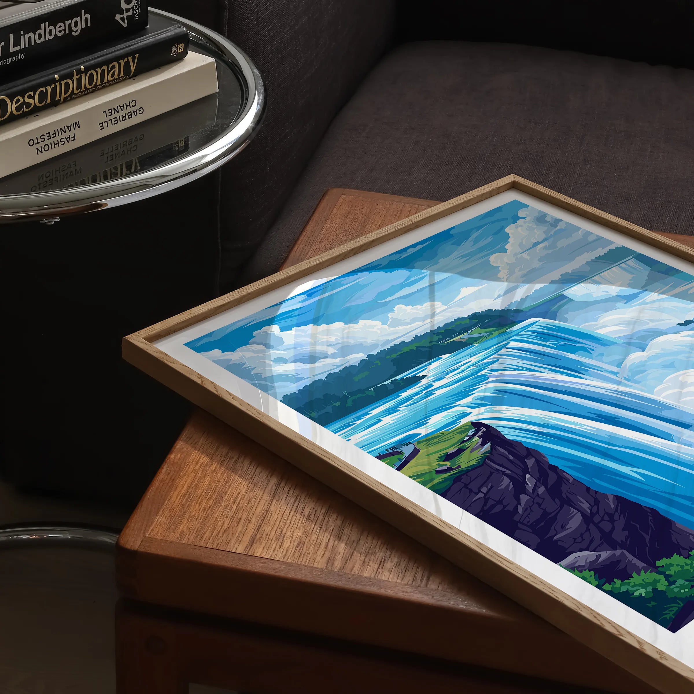 Niagara Falls Retro Travel Illustration