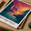 Niagara Falls Retro Travel Illustration