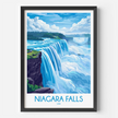 Niagara Falls Retro Travel Illustration