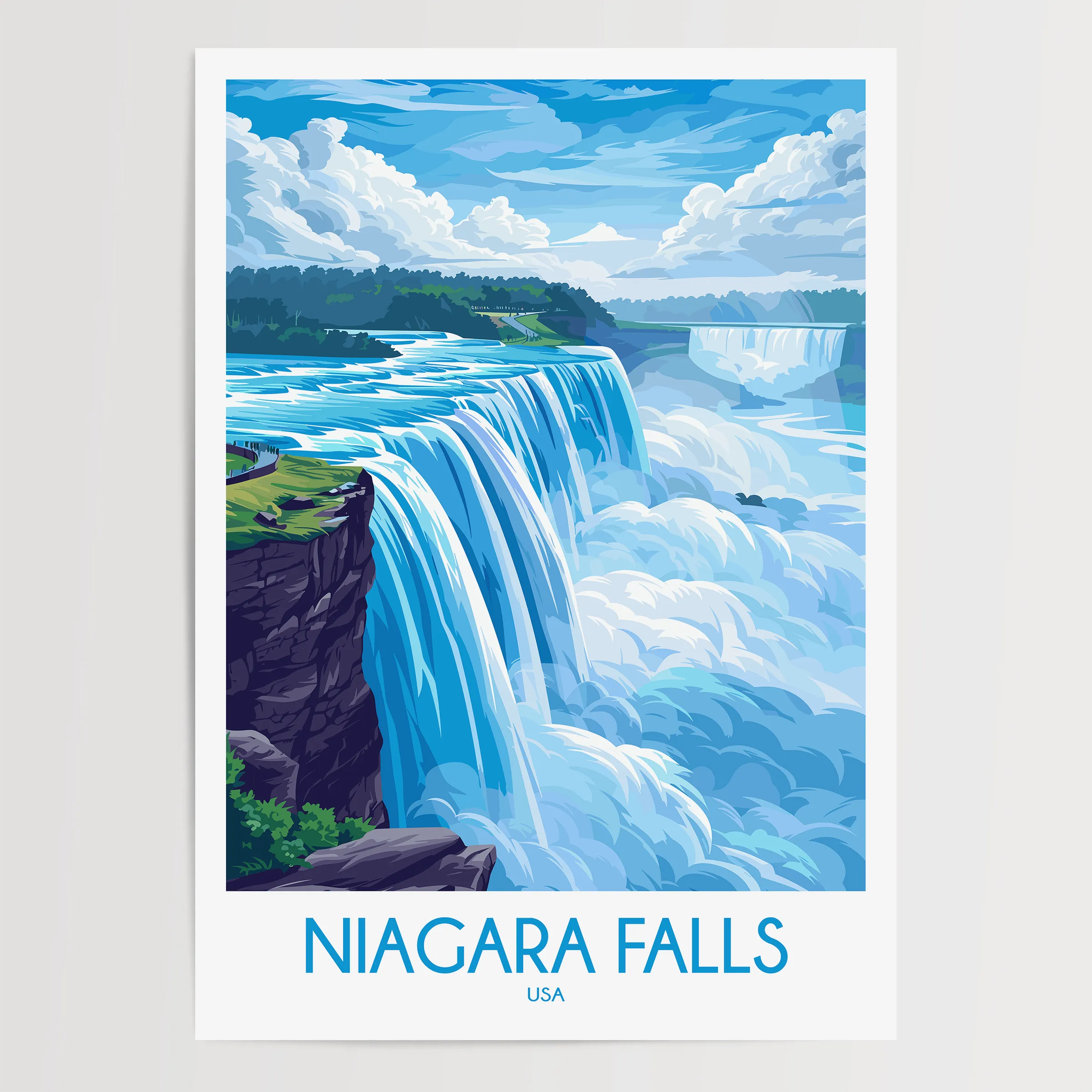 Niagara Falls Souvenir Poster Print