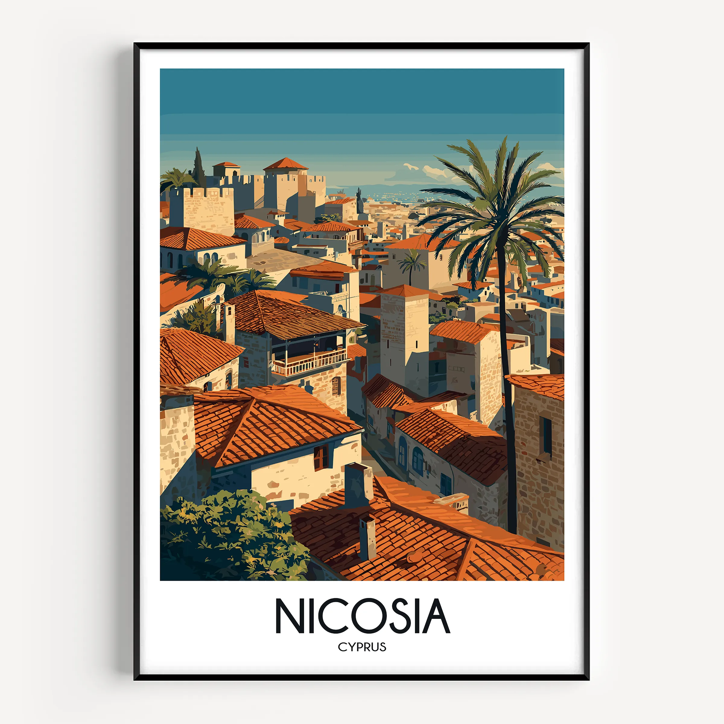 Nicosia Modern Travel Poster