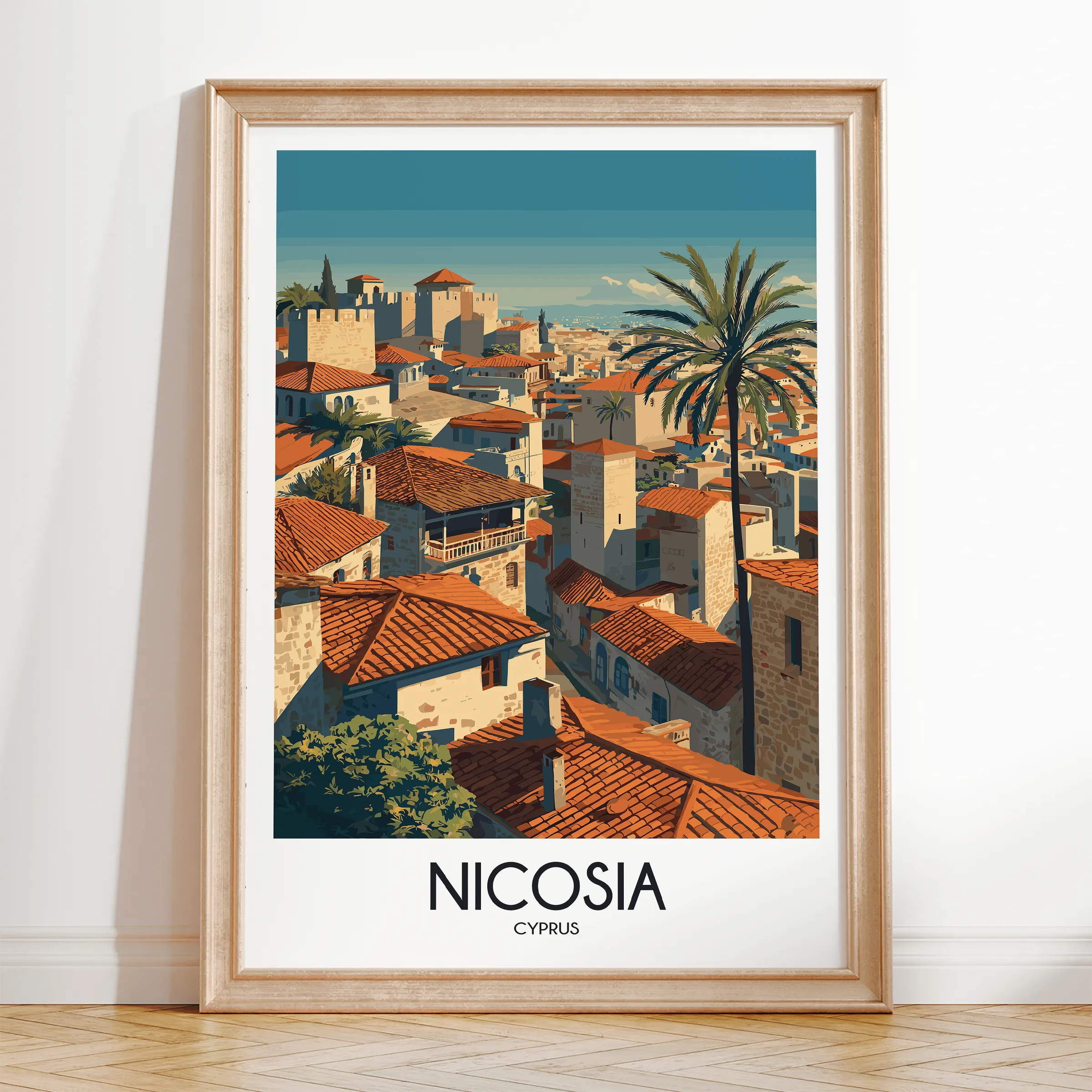 Nicosia Scenic Landscape Art