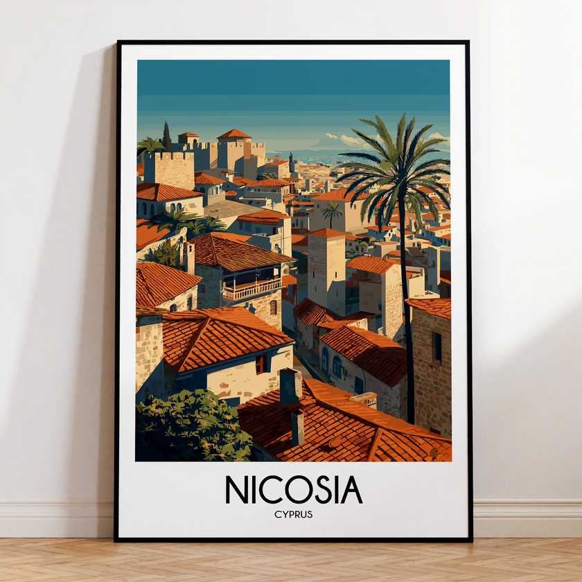 Nicosia Vintage Style Print