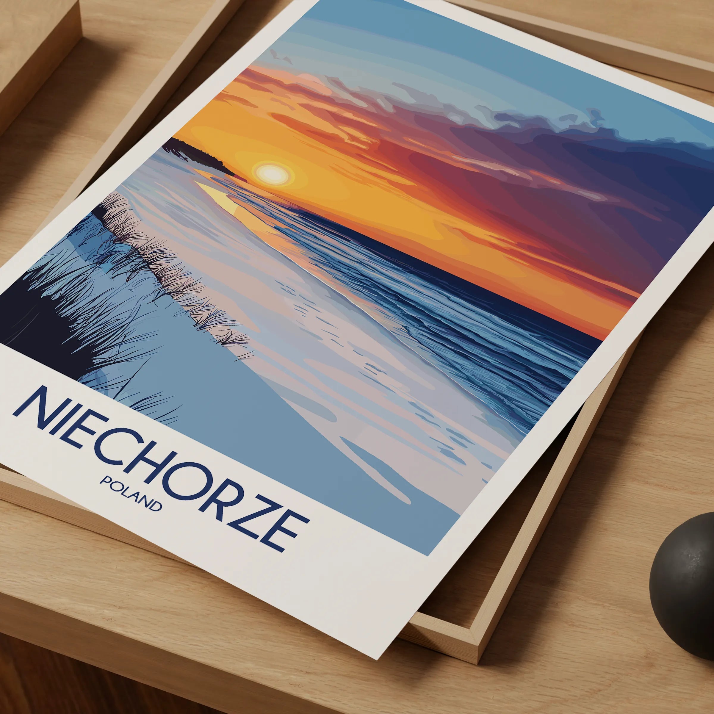 Niechorze Modern Travel Poster