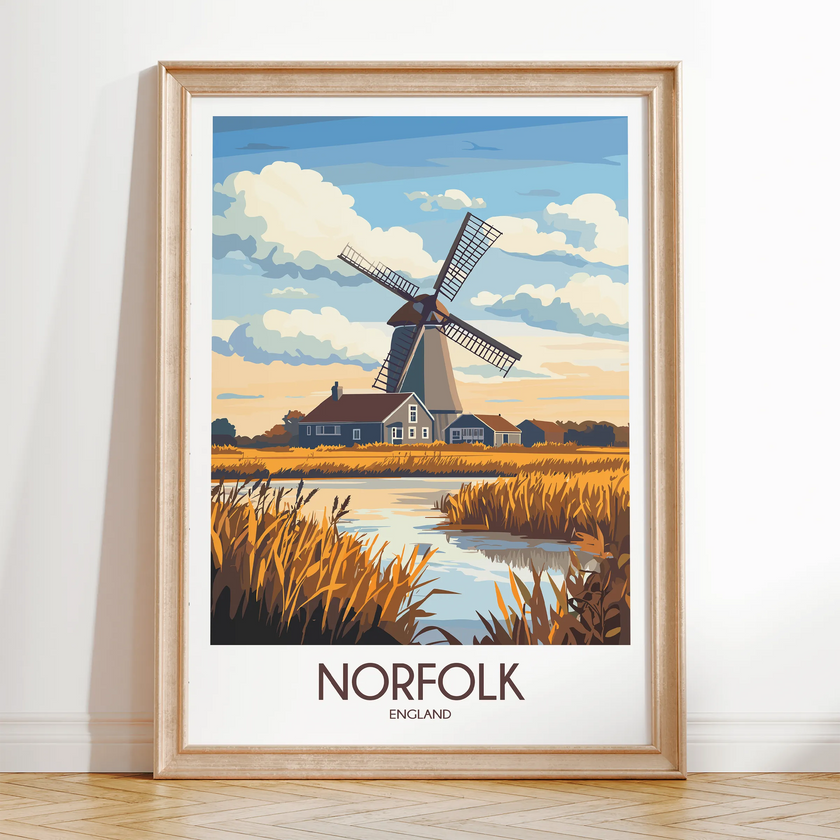 Norfolk Modern Travel Poster