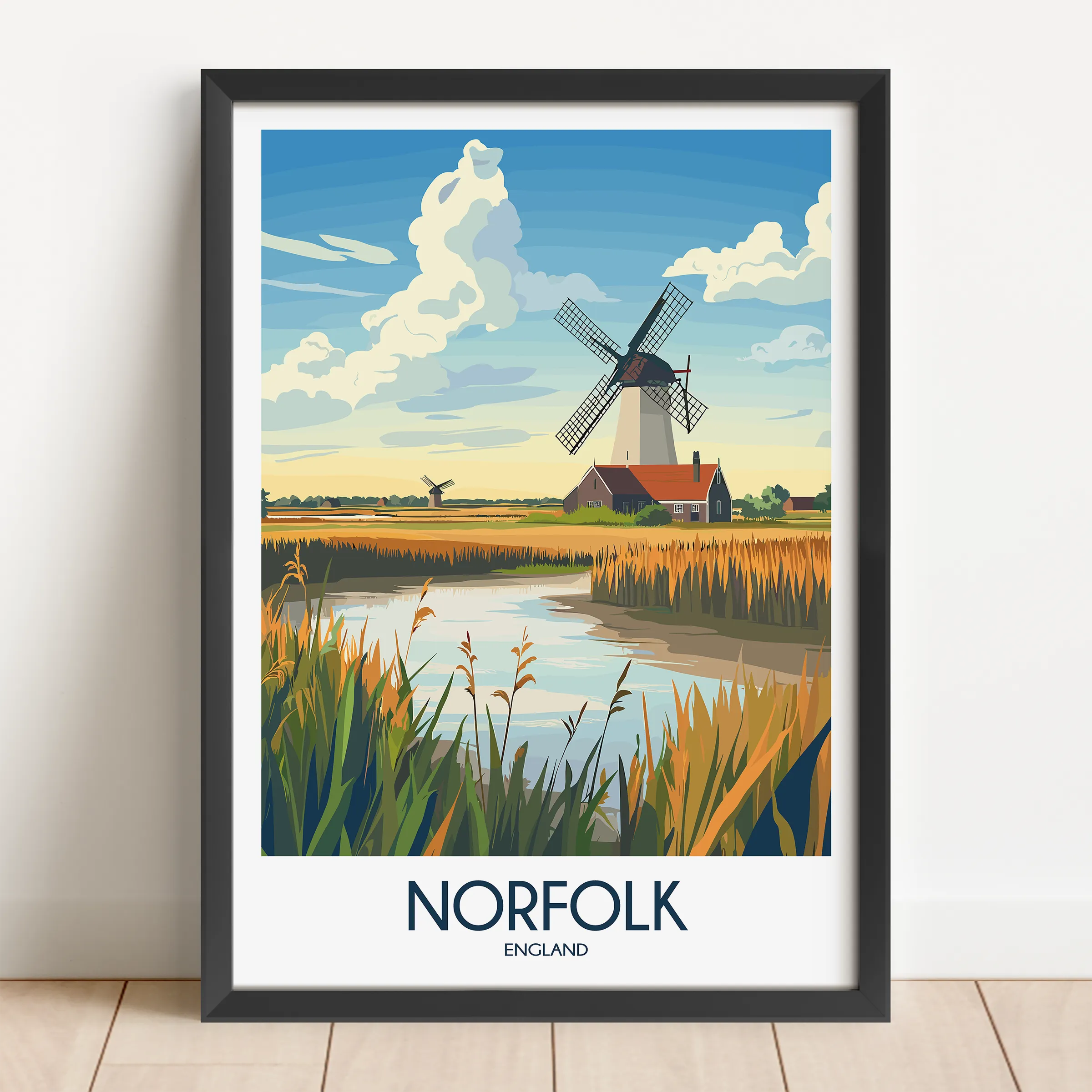 Norfolk Modern Travel Poster