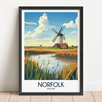Norfolk Modern Travel Poster