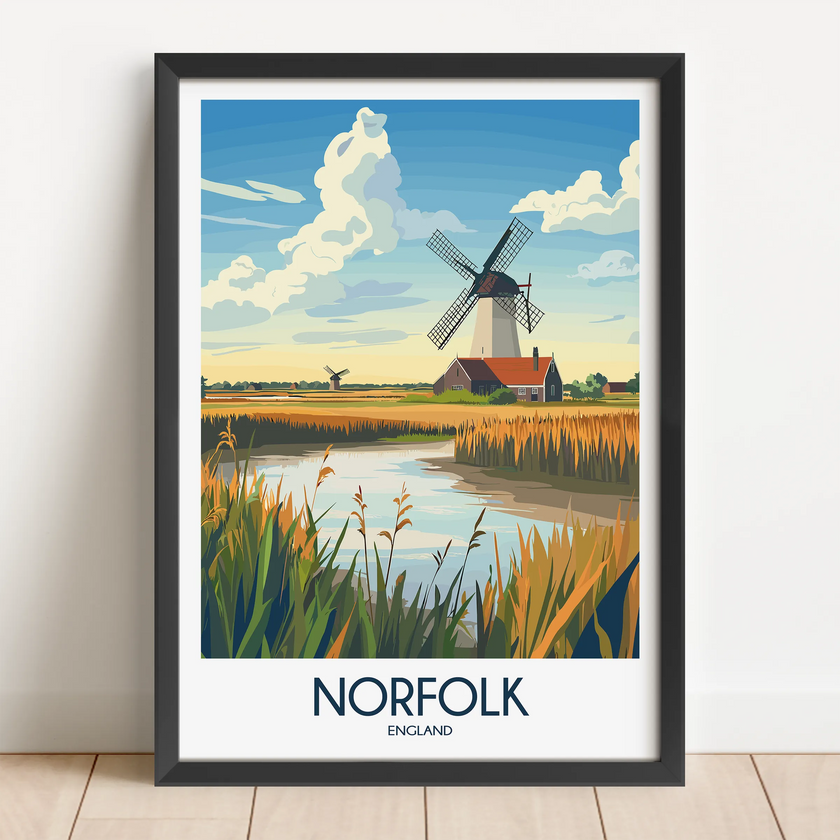 Norfolk Modern Travel Poster