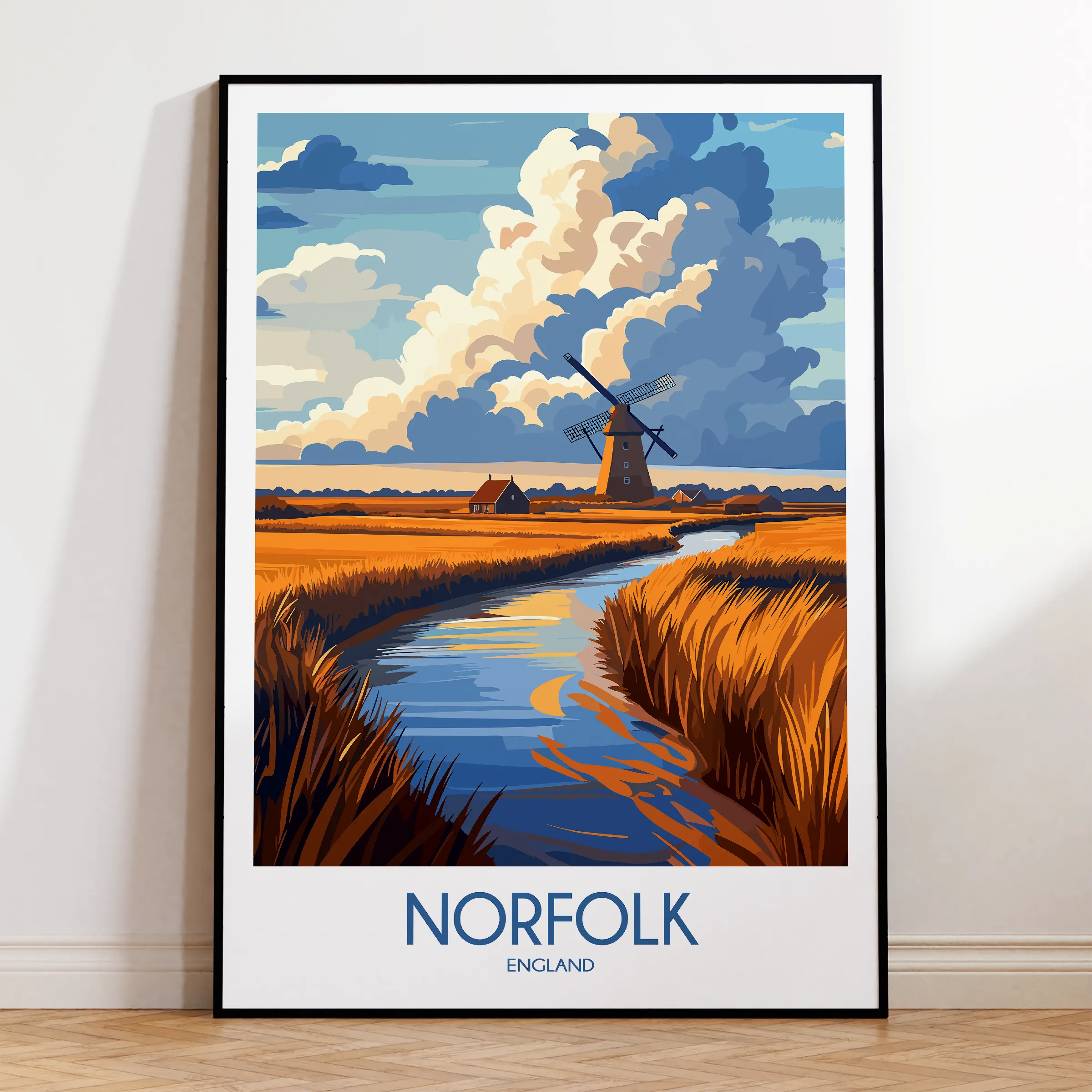 Norfolk Modern Travel Poster