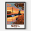 Norfolk Retro Travel Illustration