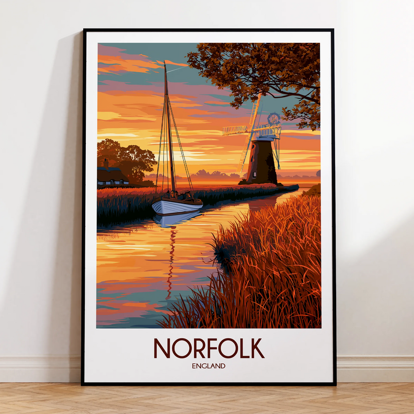 Norfolk Souvenir Poster Print