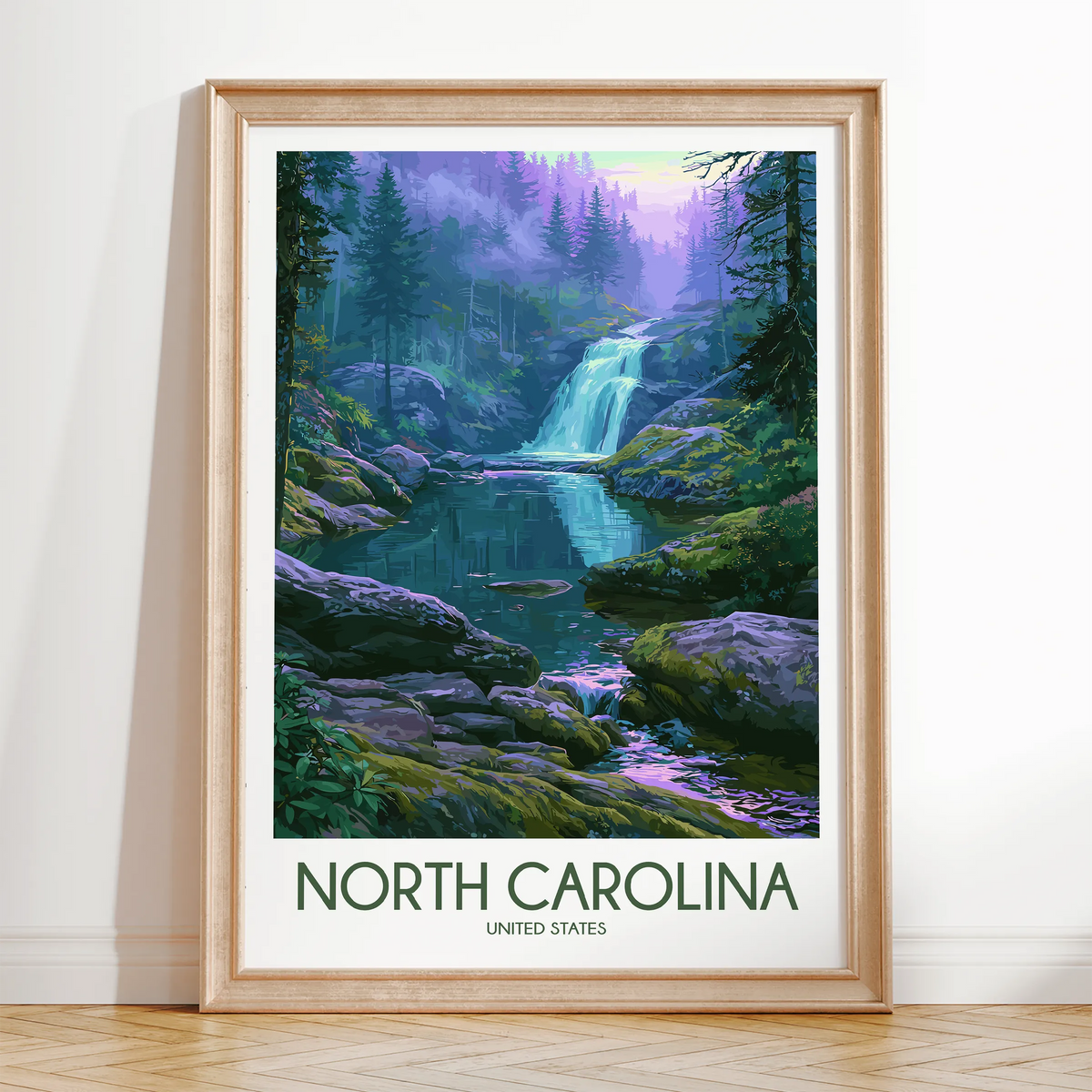 North Carolina Minimalist Wall Art