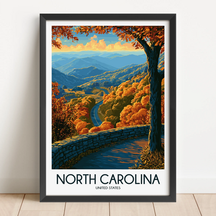 North Carolina Minimalist Wall Art