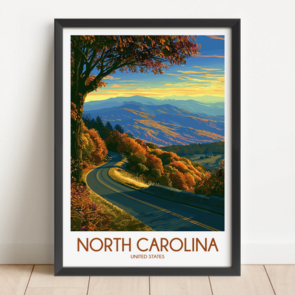 North Carolina Modern Travel Poster