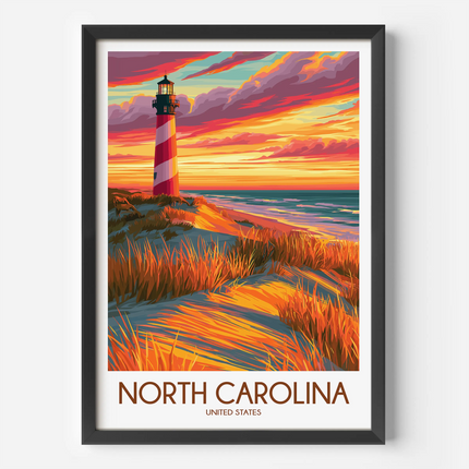 North Carolina Modern Travel Poster