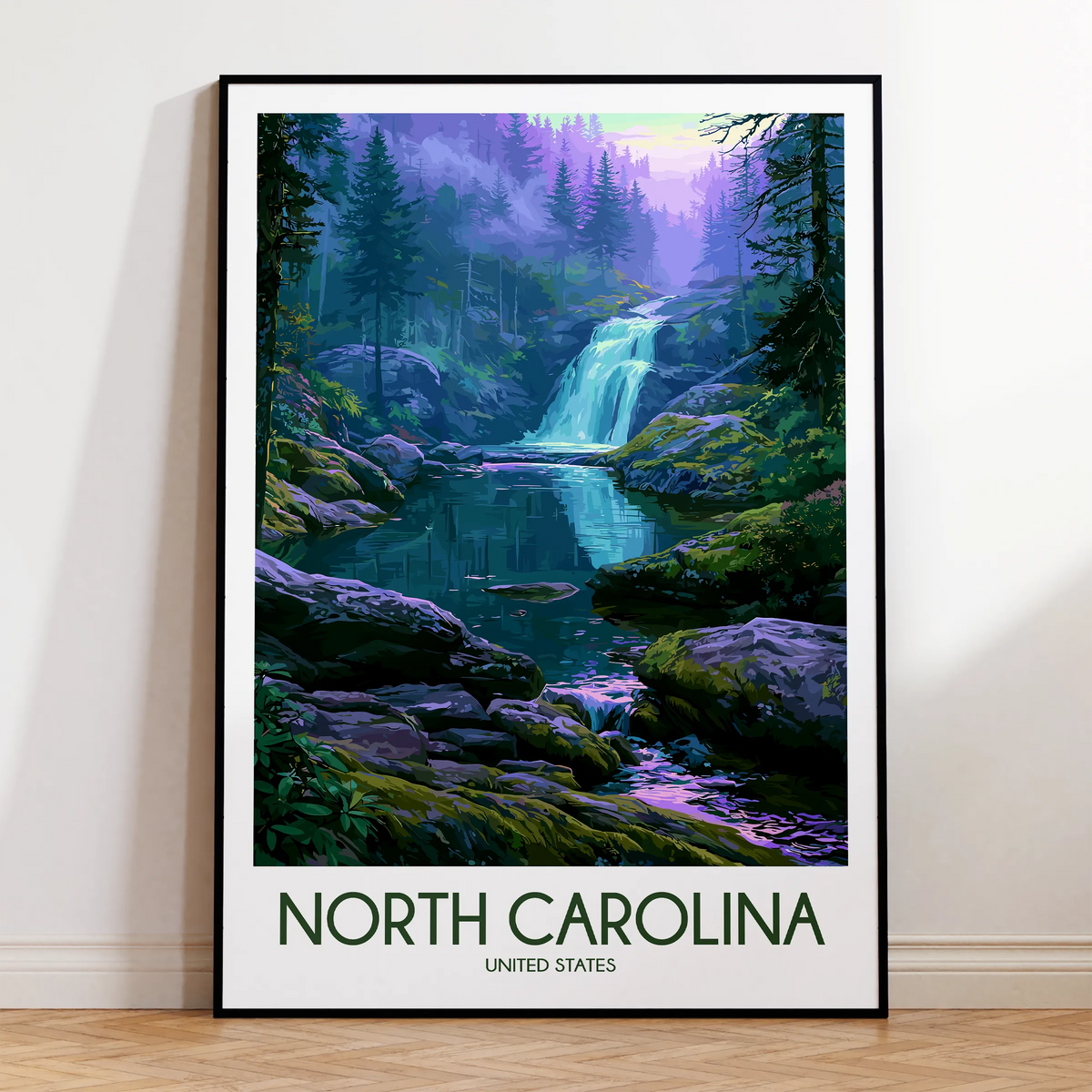 North Carolina Modern Travel Poster