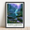 North Carolina Retro Travel Illustration