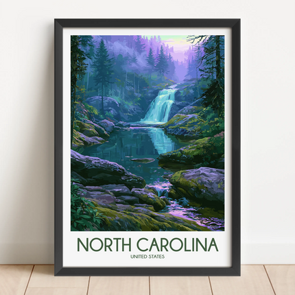 North Carolina Souvenir Poster Print