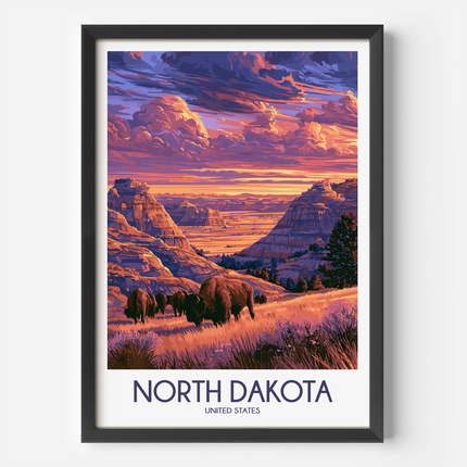 North Dakota Destination Art Gift