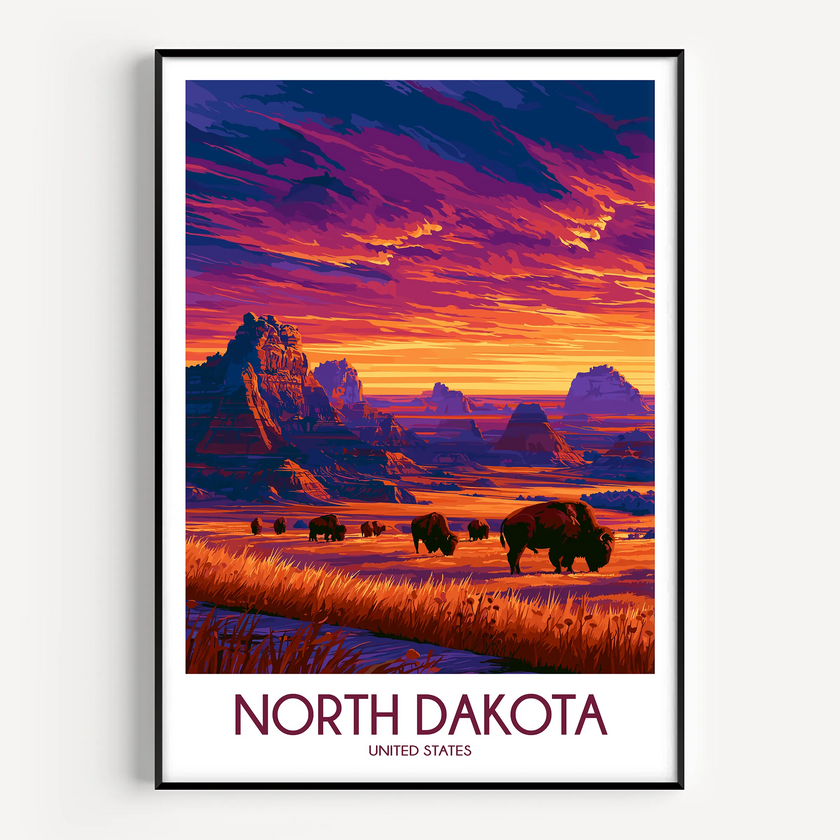 North Dakota Destination Art Gift