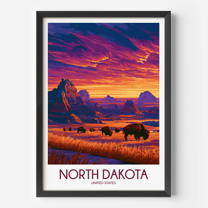 North Dakota Gallery Quality Print