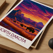 North Dakota Modern Travel Poster