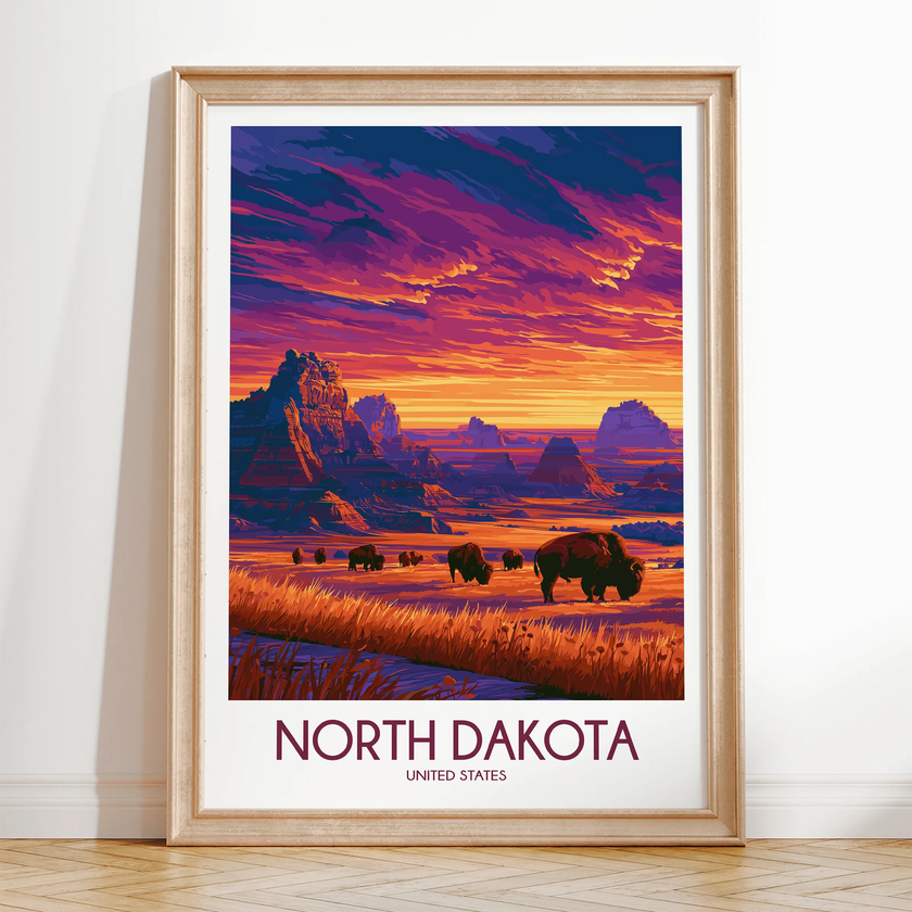 North Dakota Scenic Landscape Art