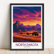 North Dakota Souvenir Poster Print