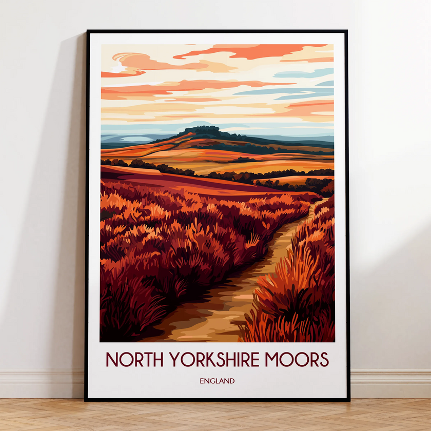 North Yorkshire Moors Minimalist Wall Art