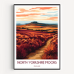 North Yorkshire Moors Modern Travel Poster