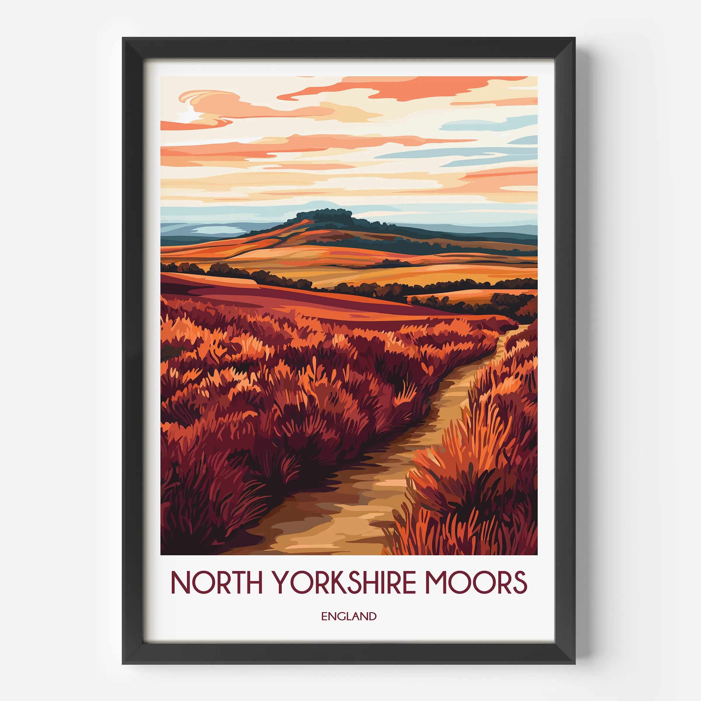 North Yorkshire Moors Souvenir Poster Print