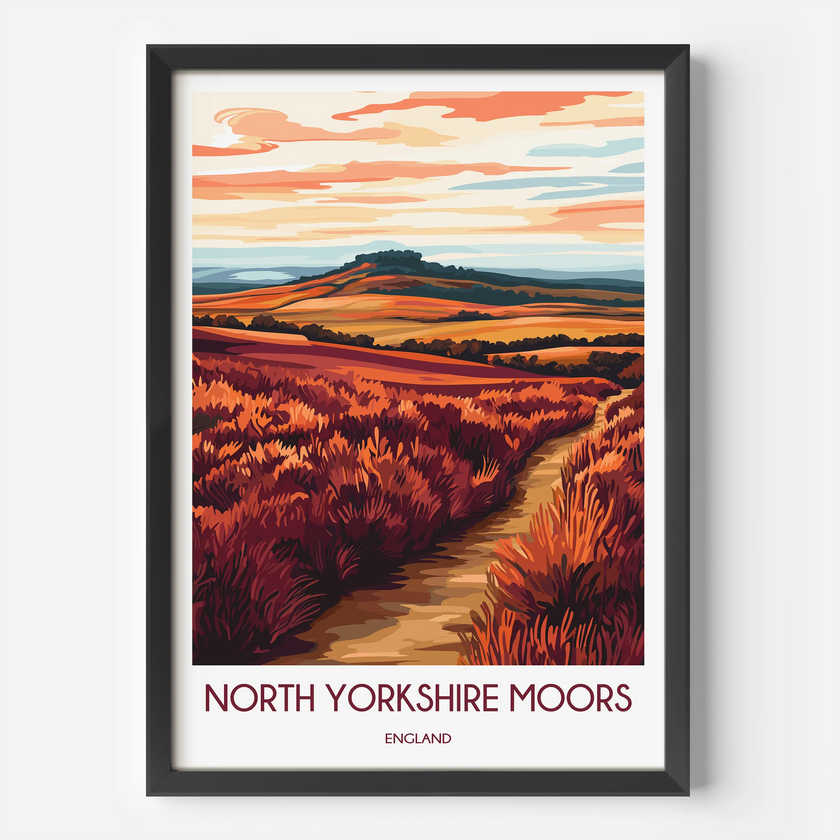 North Yorkshire Moors Souvenir Poster Print