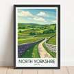 North Yorkshire Retro Travel Illustration