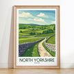 North Yorkshire Vintage Style Print